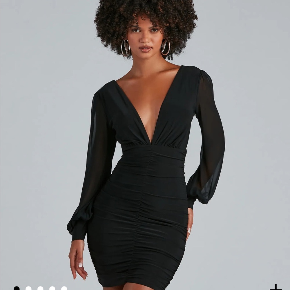 Windsor Amaria Formal Ruched Chiffon Mini Dress